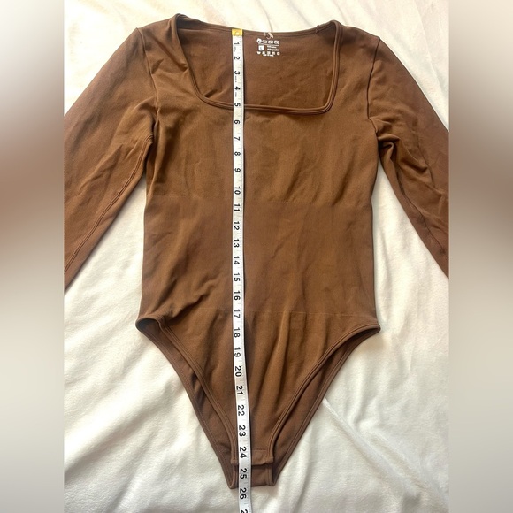 OQQ Women’s Brown Long Sleeve One Piece Bodysuit Body Suit Size Large - Picture 5 of 13